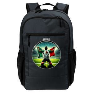 Cool Mexico National Soccer Team With Flag Daily Commute Backpack