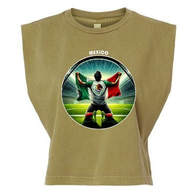 Cool Mexico National Soccer Team With Flag Garment-Dyed Women's Muscle Tee