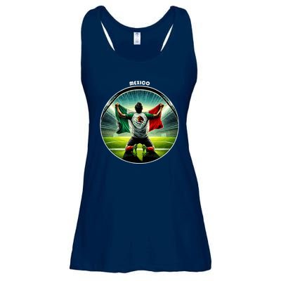 Cool Mexico National Soccer Team With Flag Ladies Essential Flowy Tank