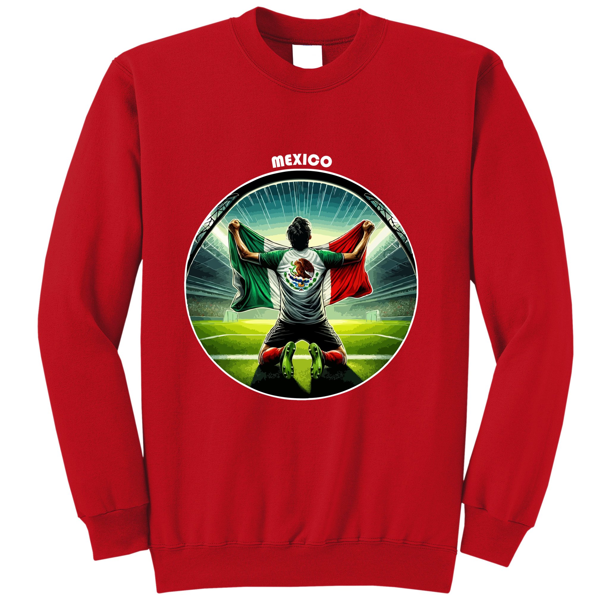 Cool Mexico National Soccer Team With Flag Sweatshirt
