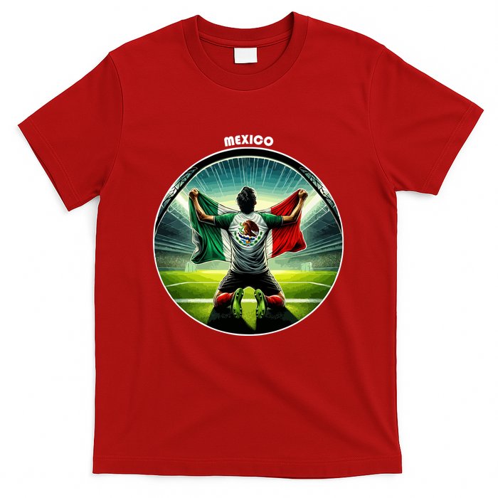 Cool Mexico National Soccer Team With Flag T-Shirt