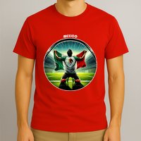 Cool Mexico National Soccer Team With Flag T-Shirt