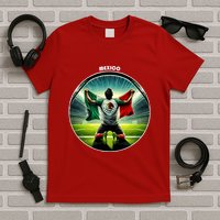 Cool Mexico National Soccer Team With Flag T-Shirt
