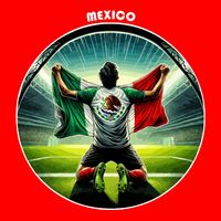 Cool Mexico National Soccer Team With Flag T-Shirt