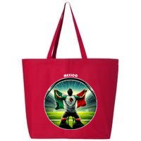 Cool Mexico National Soccer Team With Flag 25L Jumbo Tote