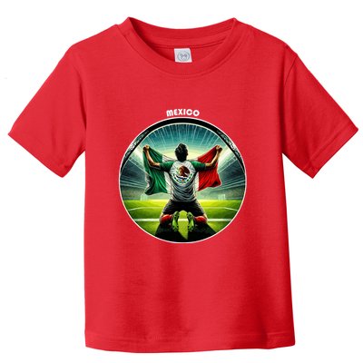 Cool Mexico National Soccer Team With Flag Toddler T-Shirt