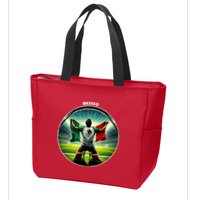 Cool Mexico National Soccer Team With Flag Zip Tote Bag