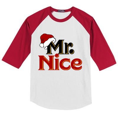 Christmas Mr Nice Kids Colorblock Raglan Jersey