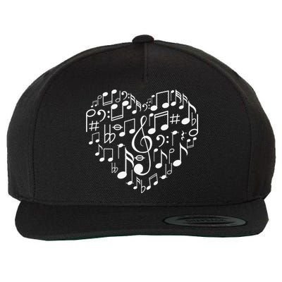 Cool Music Note Art For  Music Musical Note Lover Wool Snapback Cap
