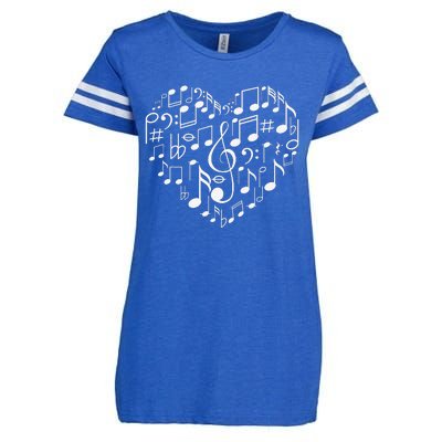 Cool Music Note Art For  Music Musical Note Lover Enza Ladies Jersey Football T-Shirt