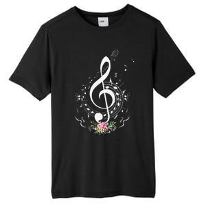 Cut Music Notes Clef Teacher Musical Notes And Flowers Tall Fusion ChromaSoft Performance T-Shirt