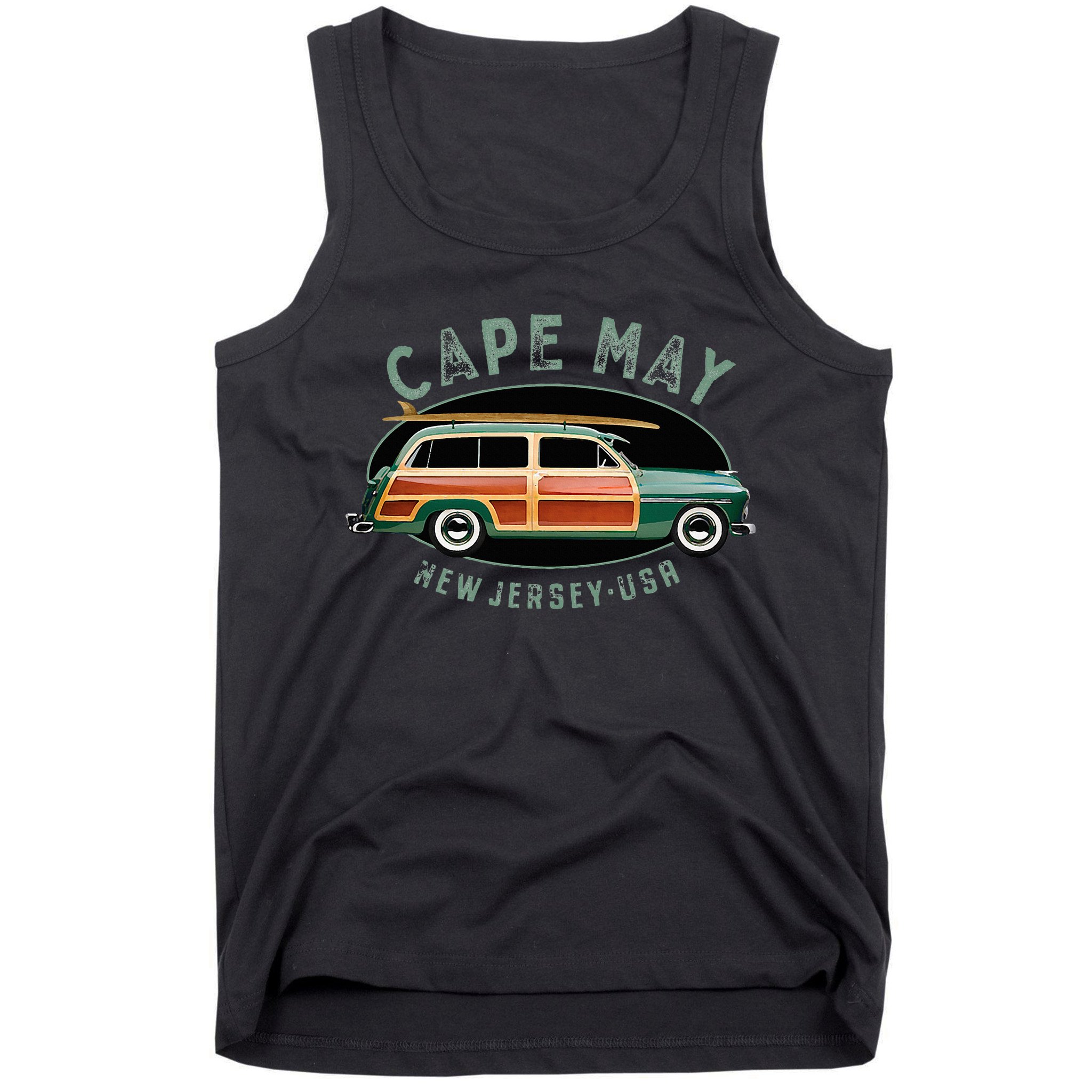 Cape May New Jersey Vintage Surfing Design Tank Top