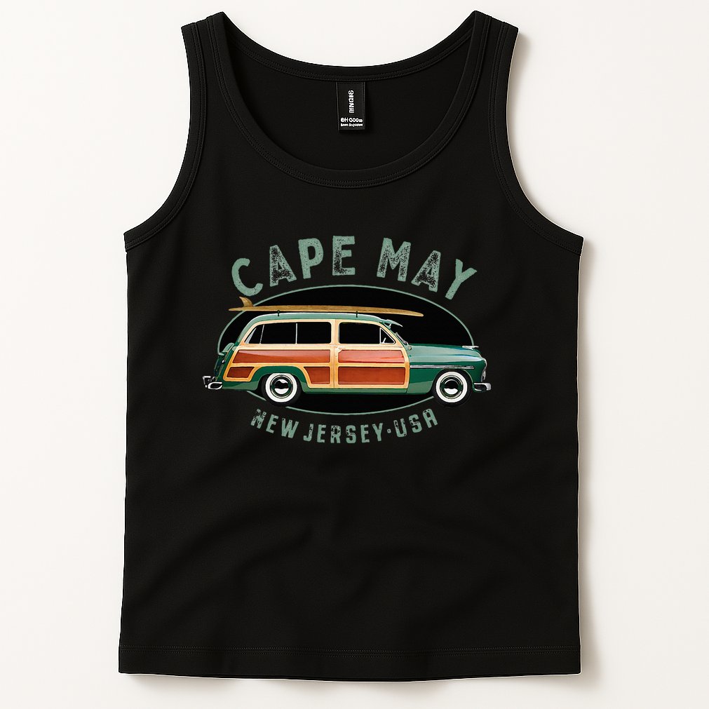 Cape May New Jersey Vintage Surfing Design Tank Top