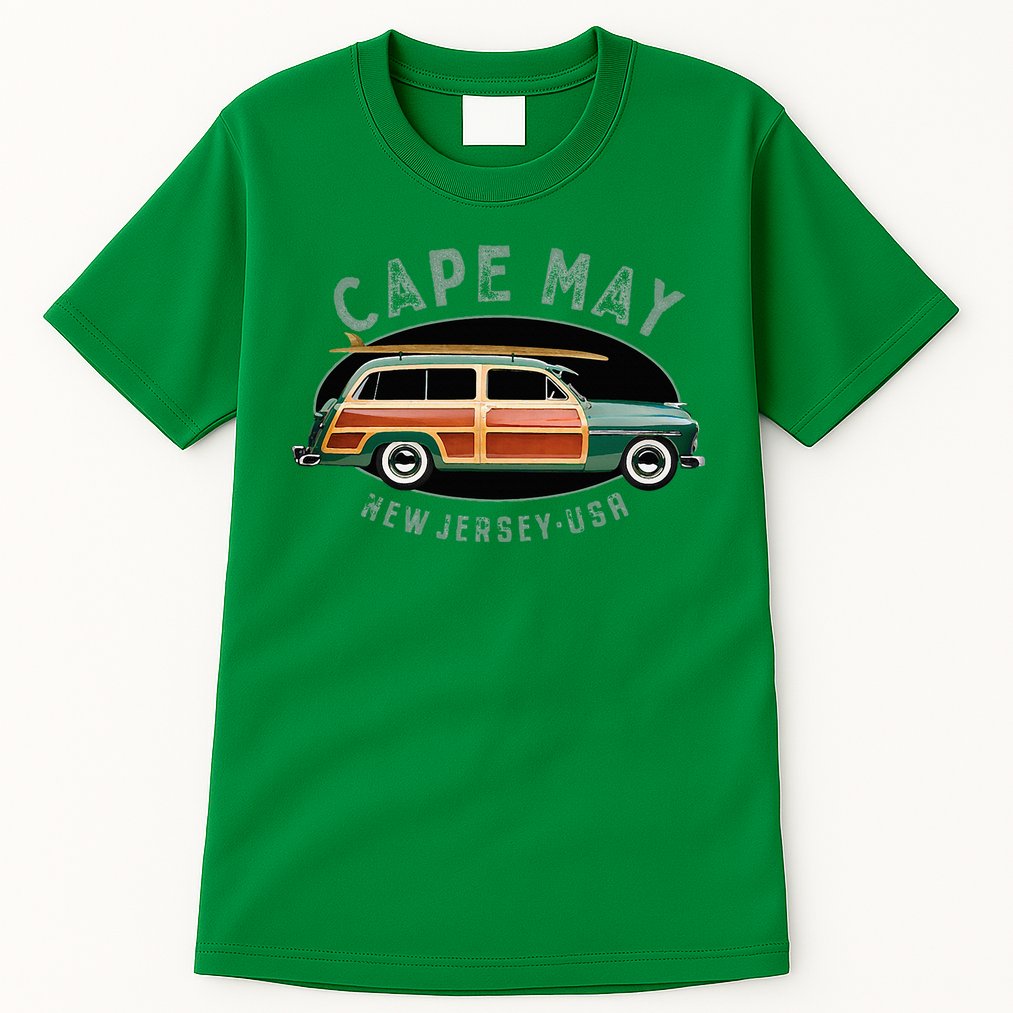 Cape May New Jersey Vintage Surfing Design Tall T-Shirt