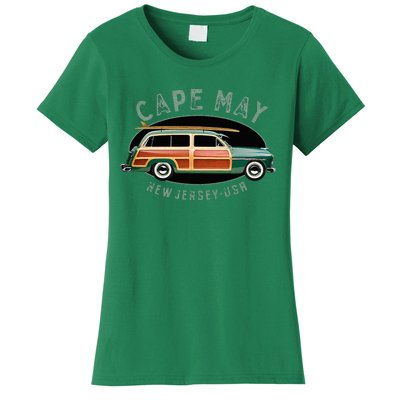 Cape May New Jersey Vintage Surfing Design Women's T-Shirt