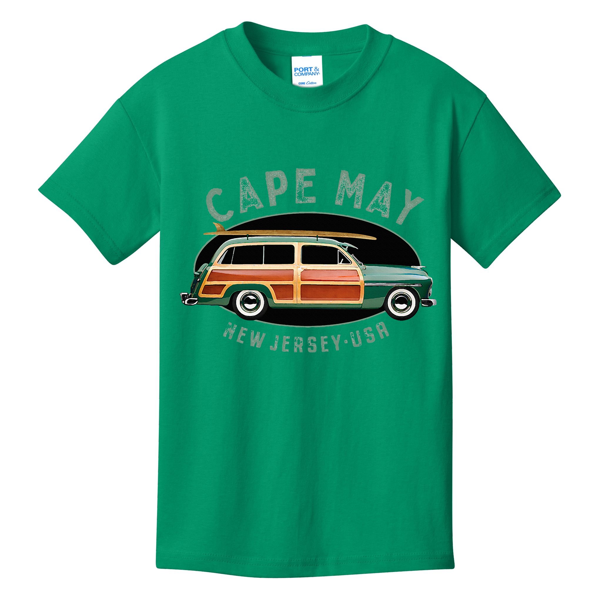 Cape May New Jersey Vintage Surfing Design Kids T-Shirt