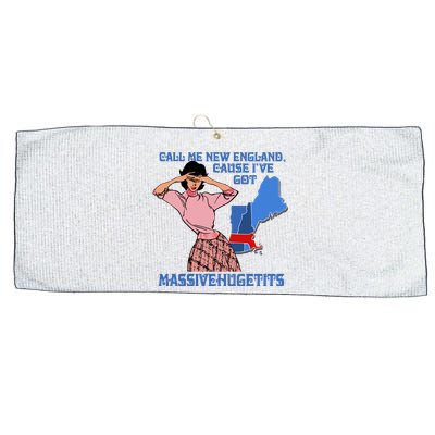 Call Me New England Cause Ive Got Massivechusetts Large Microfiber Waffle Golf Towel