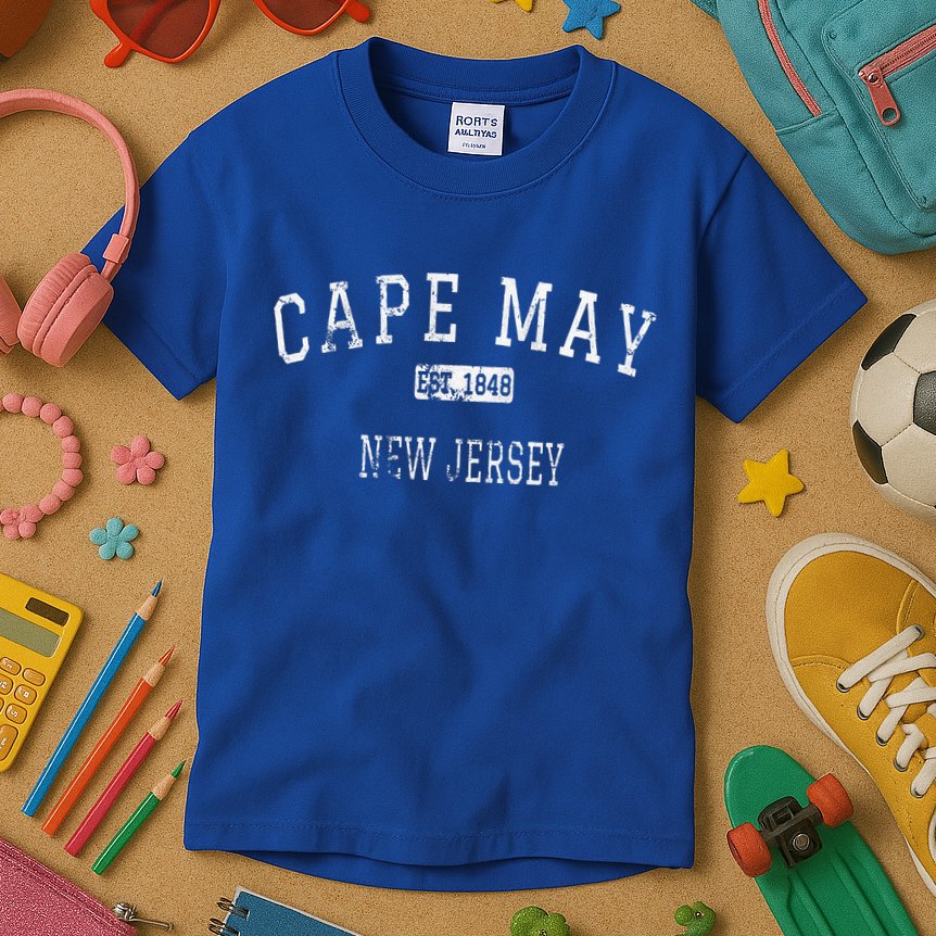 Cape May New Jersey Nj Vintage Kids T-Shirt