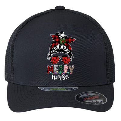 Cute Merry Nurse Christmas Flexfit Unipanel Trucker Cap