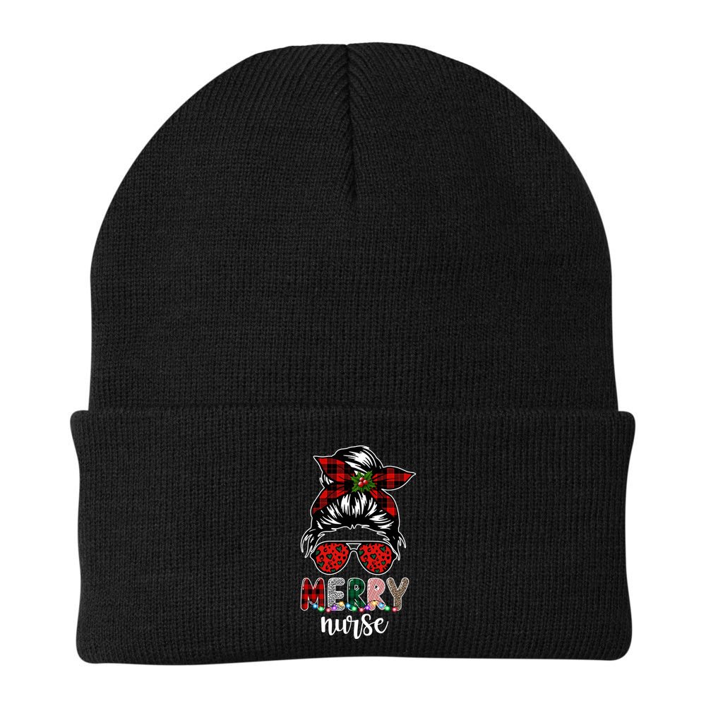Cute Merry Nurse Christmas Beanie