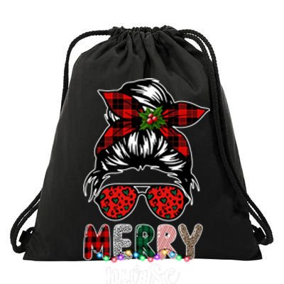 Cute Merry Nurse Christmas Drawstring Bag