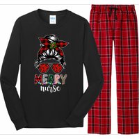 Cute Merry Nurse Christmas Long Sleeve Pajama Set