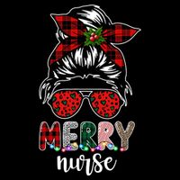 Cute Merry Nurse Christmas Flatbill Hat