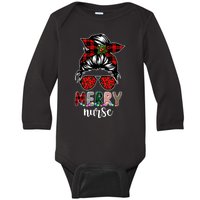 Cute Merry Nurse Christmas Baby Long Sleeve Bodysuit