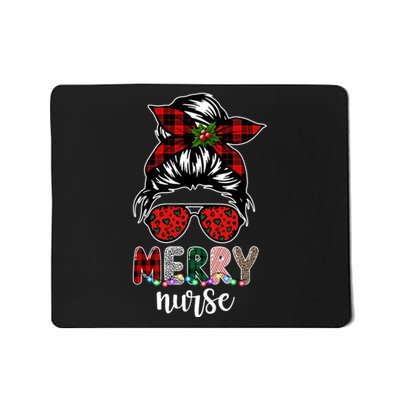 Cute Merry Nurse Christmas Mousepad