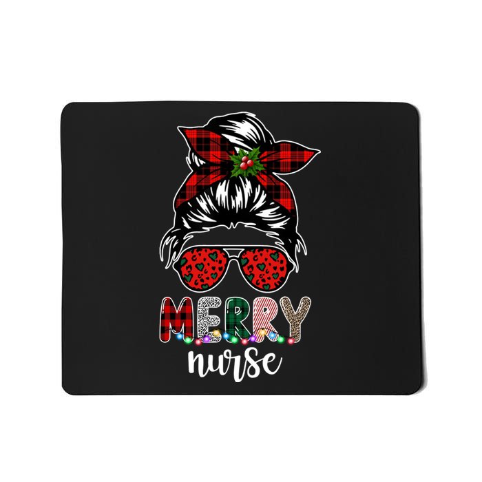 Cute Merry Nurse Christmas Mousepad