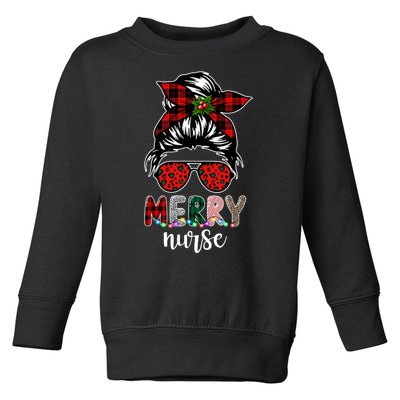 Cute Merry Nurse Christmas Toddler Sweatshirt