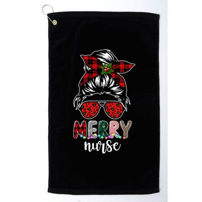 Cute Merry Nurse Christmas Platinum Collection Golf Towel