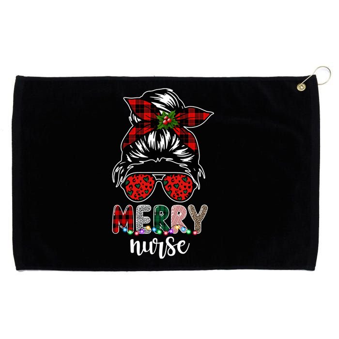 Cute Merry Nurse Christmas Grommeted Golf Towel