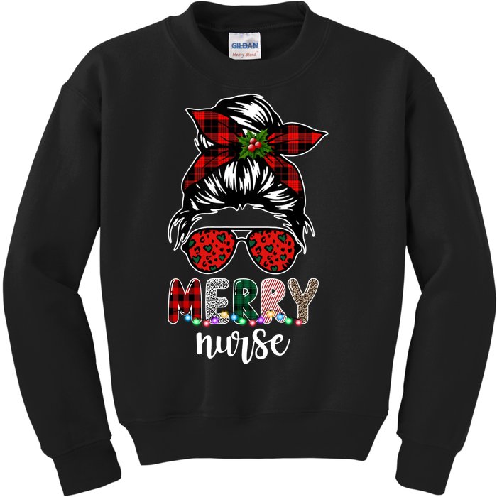 Cute Merry Nurse Christmas Kids Sweatshirt