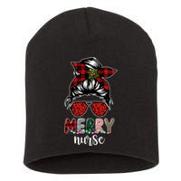 Cute Merry Nurse Christmas Short Acrylic Beanie