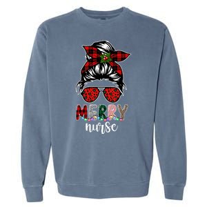 Cute Merry Nurse Christmas Garment-Dyed Sweatshirt