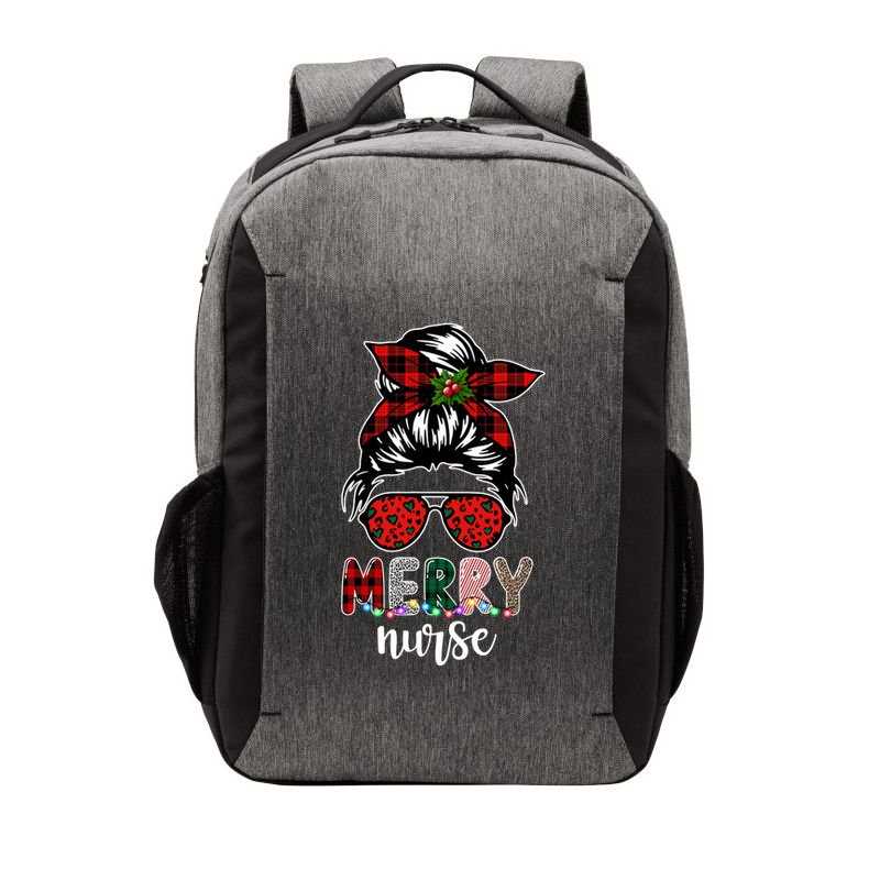 Cute Merry Nurse Christmas Vector Backpack