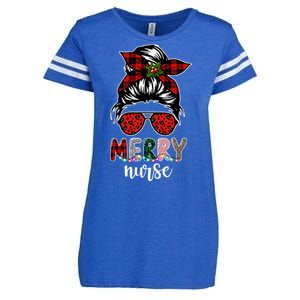 Cute Merry Nurse Christmas Enza Ladies Jersey Football T-Shirt