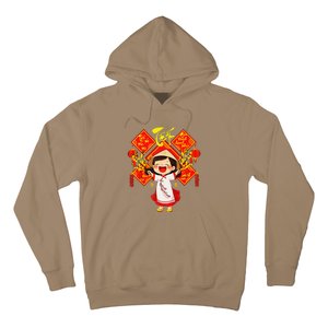 Chuc Mung Nam Moi Girl Cute Vietnamese New Year Ao Dai Hoodie