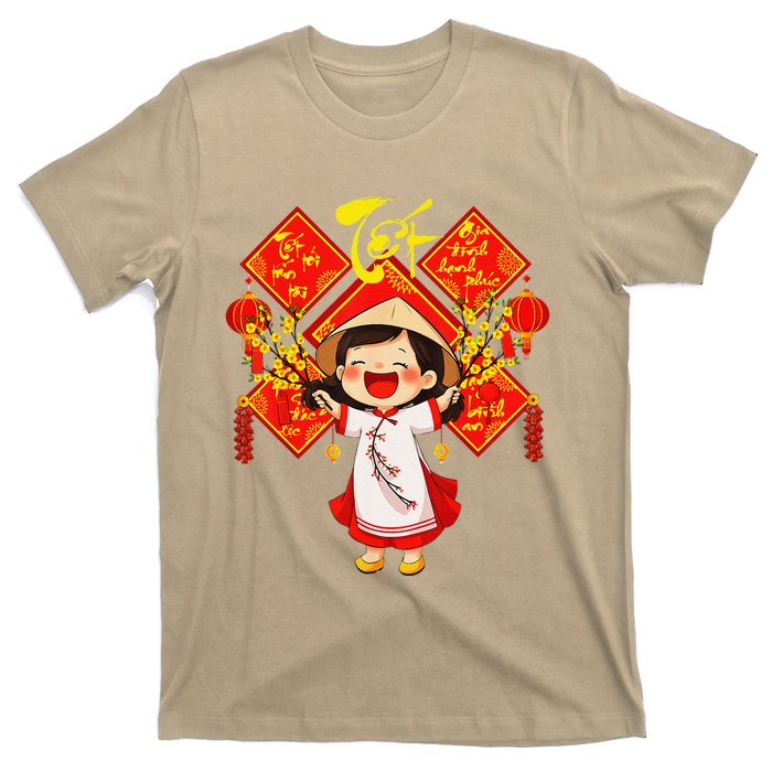 Chuc Mung Nam Moi Girl Cute Vietnamese New Year Ao Dai T-Shirt