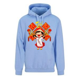 Chuc Mung Nam Moi Girl Cute Vietnamese New Year Ao Dai Unisex Surf Hoodie