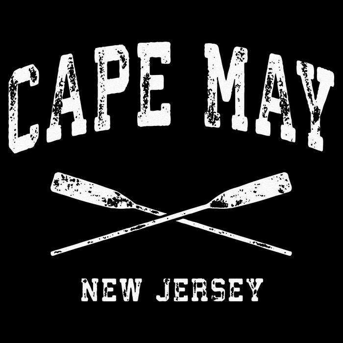 Cape May New Jersey Vintage Nautical Crossed Oars Womens T-Shirt