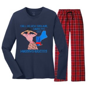 Call Me New England Cause I Got Massivehugetits Women's Long Sleeve Flannel Pajama Set 