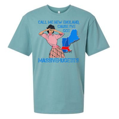 Call Me New England Cause I Got Massivehugetits Sueded Cloud Jersey T-Shirt