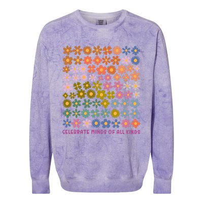 Celebrate Minds Of All Kinds Neurodiversity Colorblast Crewneck Sweatshirt