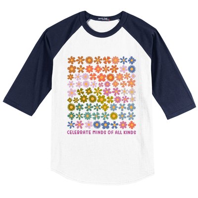 Celebrate Minds Of All Kinds Neurodiversity Baseball Sleeve Shirt