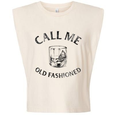 Call Me Old Fashionedcocktail Glass Garment-Dyed Women's Muscle Tee