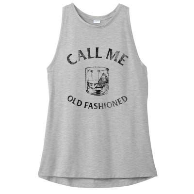 Call Me Old Fashionedcocktail Glass Ladies PosiCharge Tri-Blend Wicking Tank