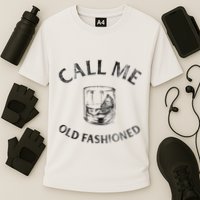 Call Me Old Fashionedcocktail Glass Cooling Performance Crew T-Shirt
