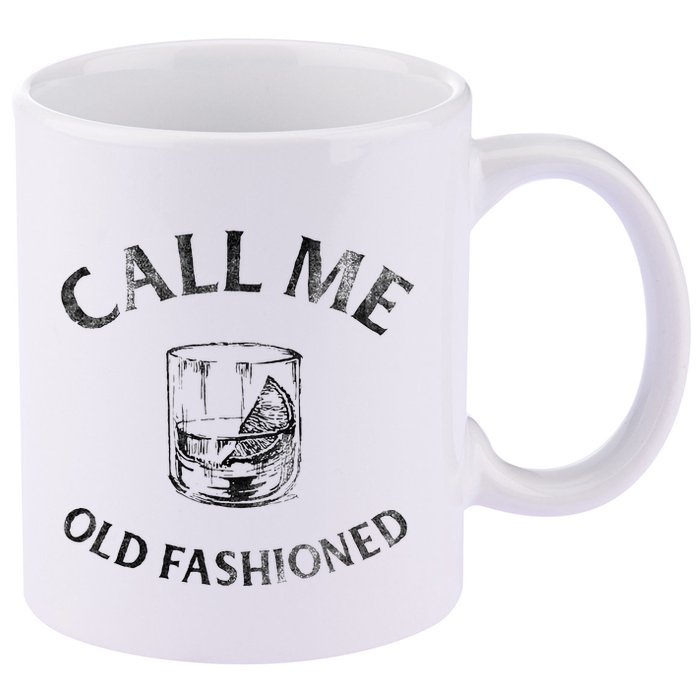 Call Me Old Fashionedcocktail Glass 11oz C Handle Ceramic Mug